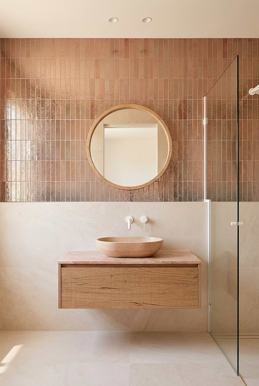 Rose Gold Metallic Shower Wall Tile BA6206 Rose Gold Metallic Shower Wall Tile BA6206
