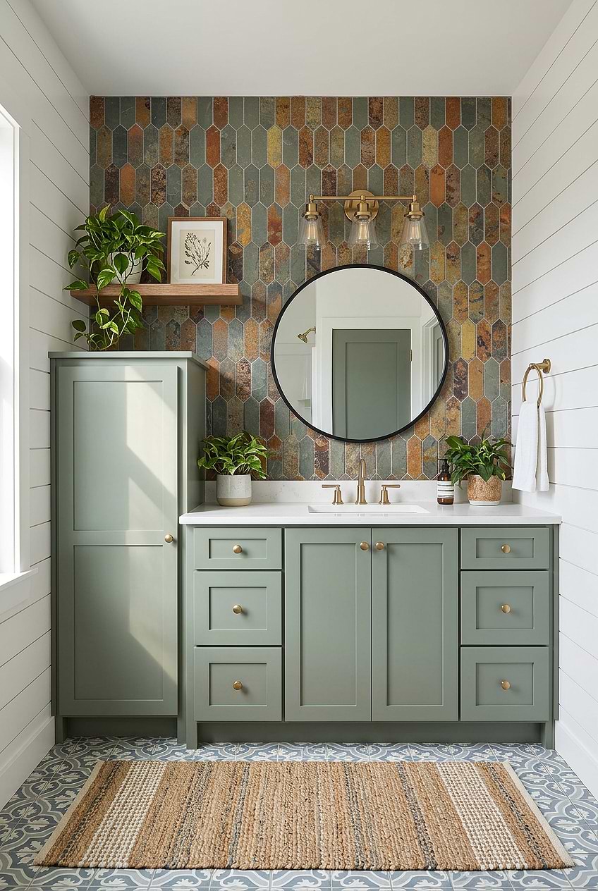 Rustic Brown Gray Slate Picket Tile BA1066 Rustic Brown Gray Slate Picket Tile BA1066