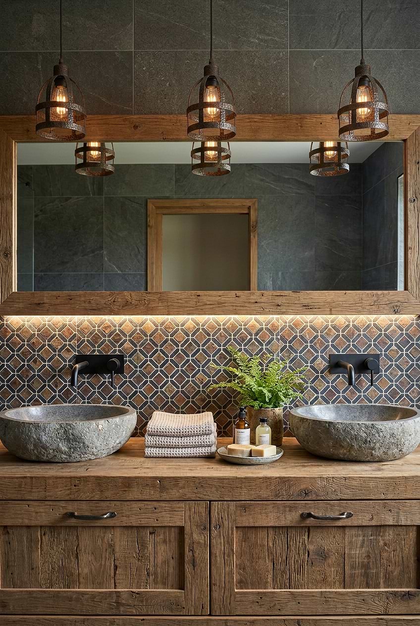 Rustic Diamond Slate Bathroom Tile BA1067 Rustic Diamond Slate Bathroom Tile BA1067