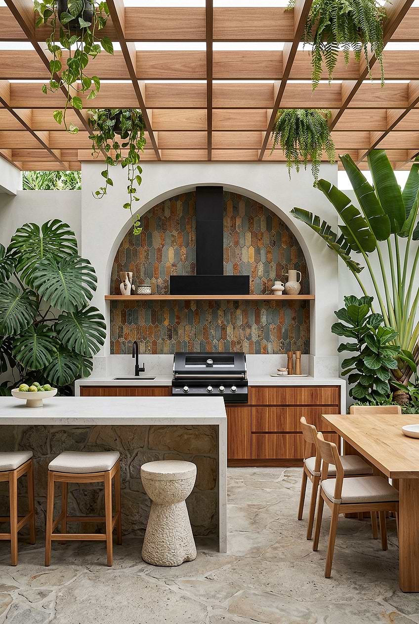 Rustic Picket Slate Tropical Kitchen Tile BA1066
