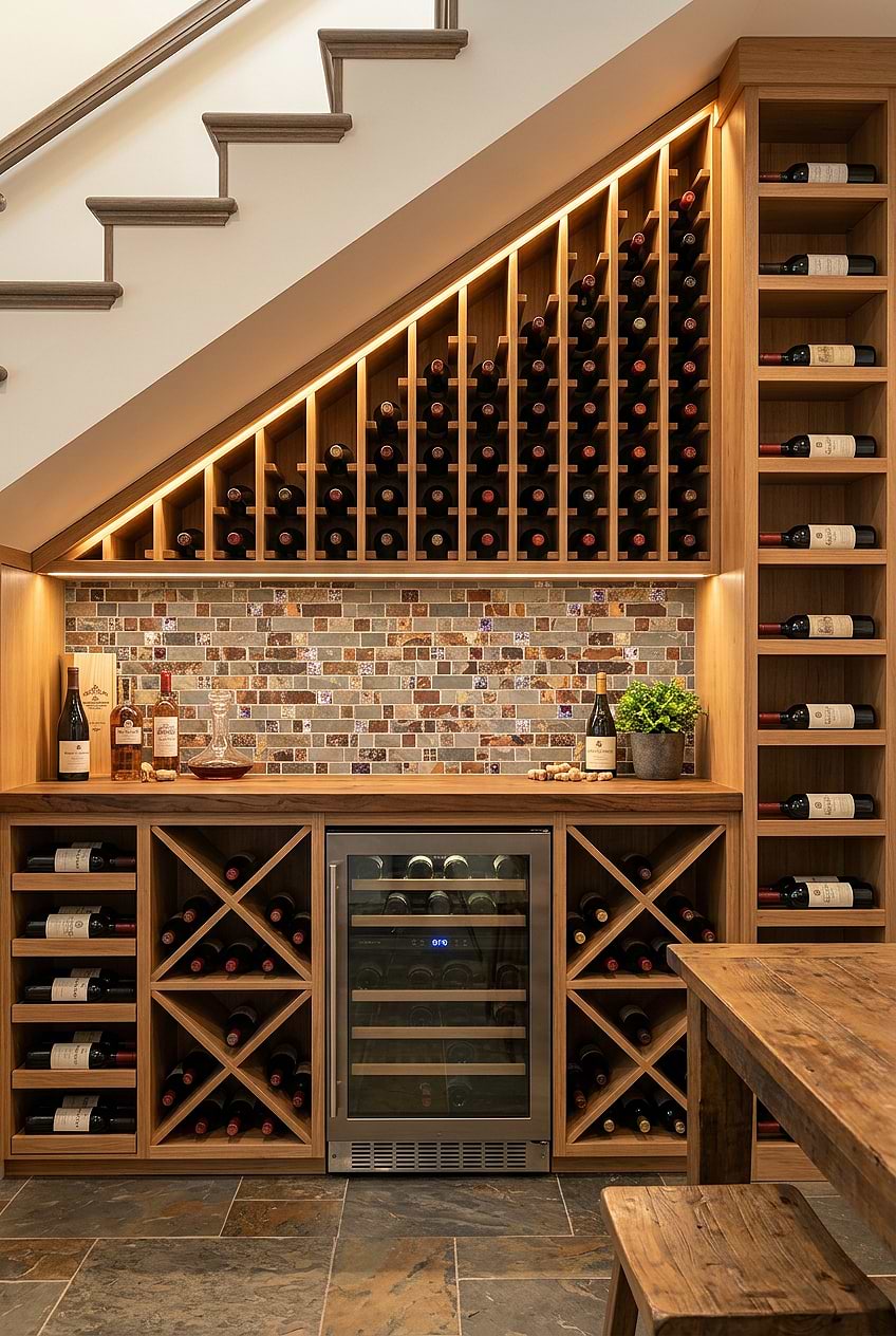 Rustic Slate Glass Subway Wine Cellar BA1026 Rustic Slate Glass Subway Wine Cellar BA1026