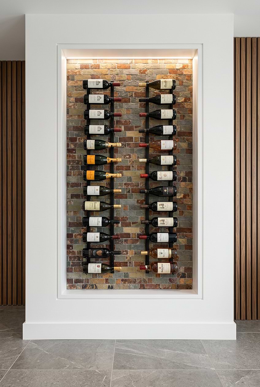 Rusty Brown Slate Mosaic Wine Display BA1063 Rusty Brown Slate Mosaic Wine Display BA1063