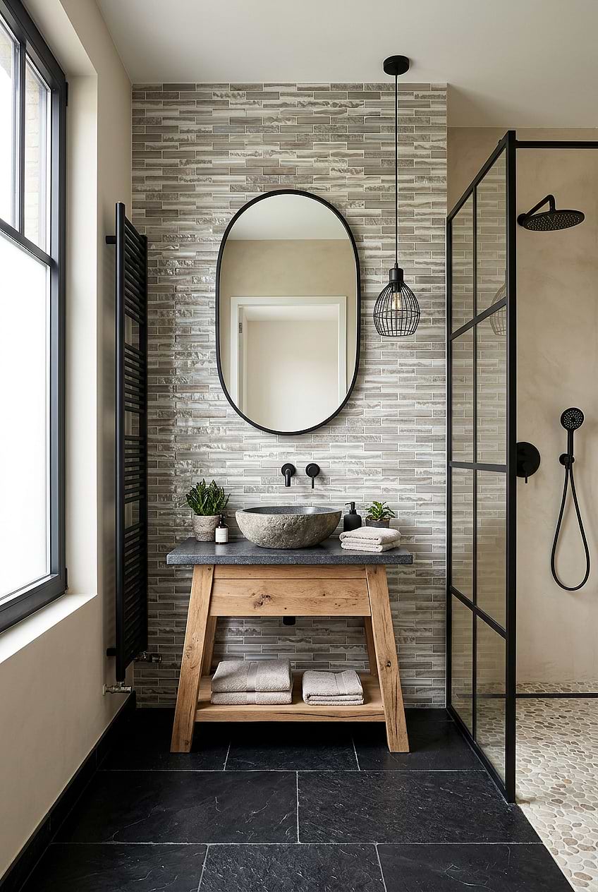 Space Brown Glass Mosaic Wall BA6201