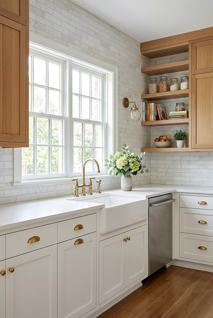 Textured White Marble Subway Kitchen Wall BA8035 Textured White Marble Subway Kitchen Wall BA8035