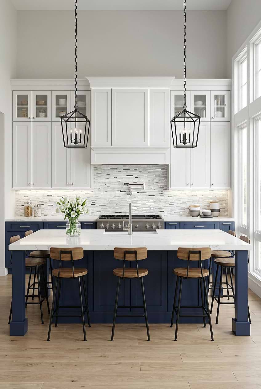 White Glass Linear Mosaic Kitchen Tile BA62038