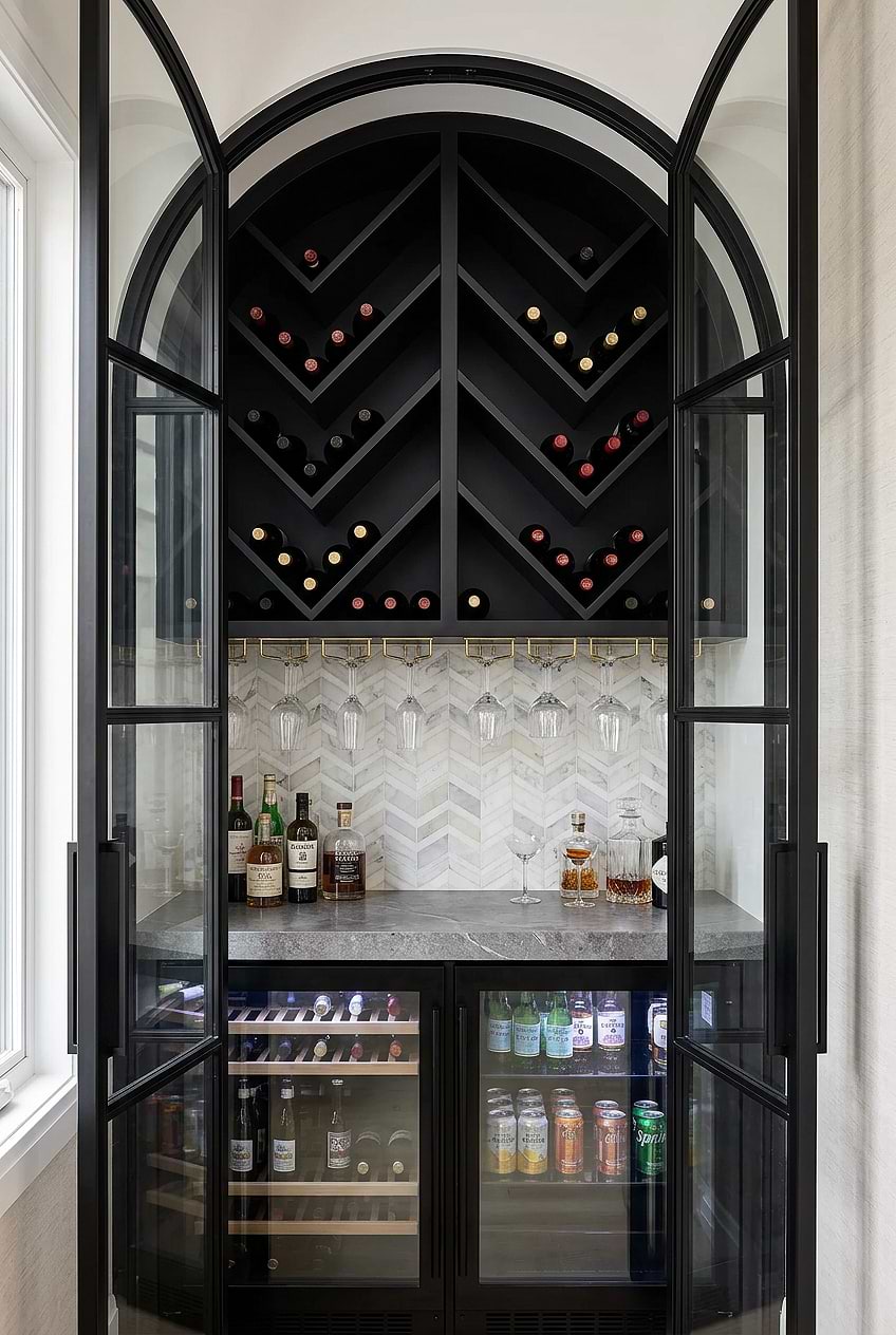 White Gray Gold Chevron Tile Wine Cellar BA6311 blog White Gray Gold Chevron Tile Wine Cellar BA6311