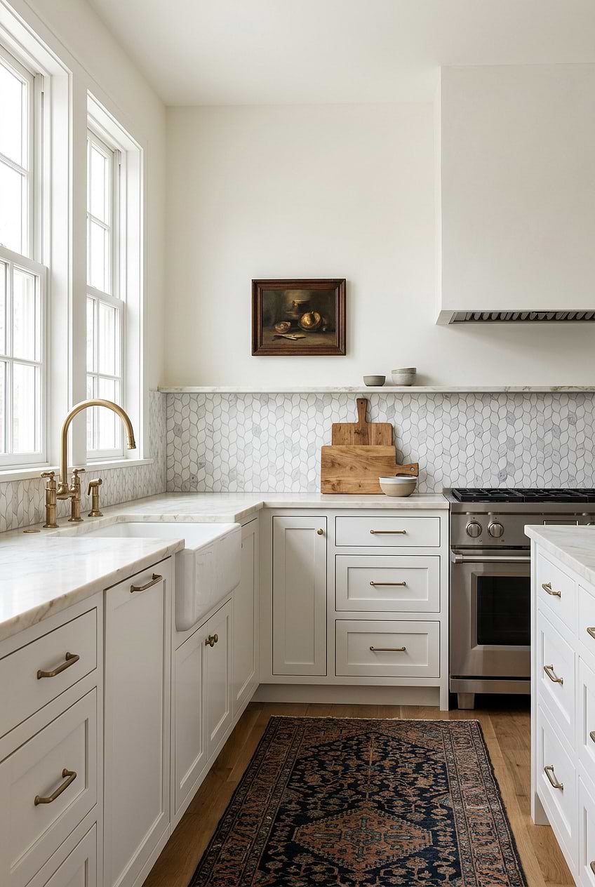 White Gray Marble Leaf Kitchen Backsplash BA6316 White Gray Marble Leaf Kitchen Backsplash BA6316