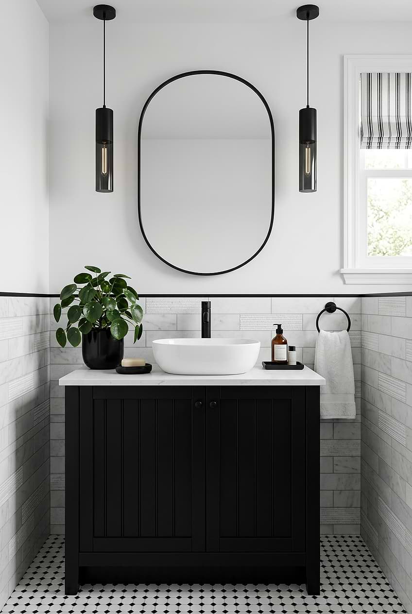 White Marble Subway Vanity Wall Tile BA8035