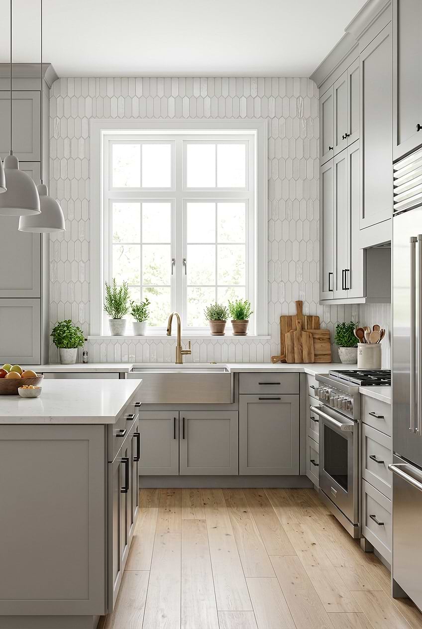 White Pearl Picket Glass Kitchen Tile BA6701 White Pearl Picket Glass Kitchen Tile BA6701