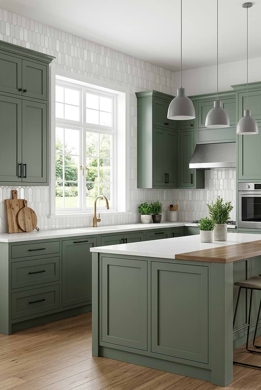 White Pearl Picket Tile Kitchen BA6701 White Pearl Picket Tile Kitchen BA6701