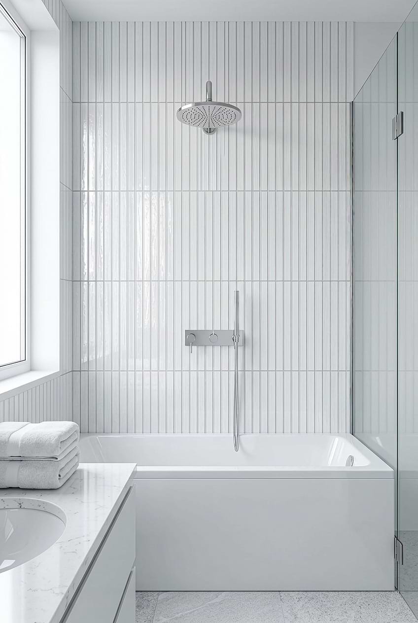 White Shell Glass Shower Tile BA8023 White Shell Glass Shower Tile BA8023