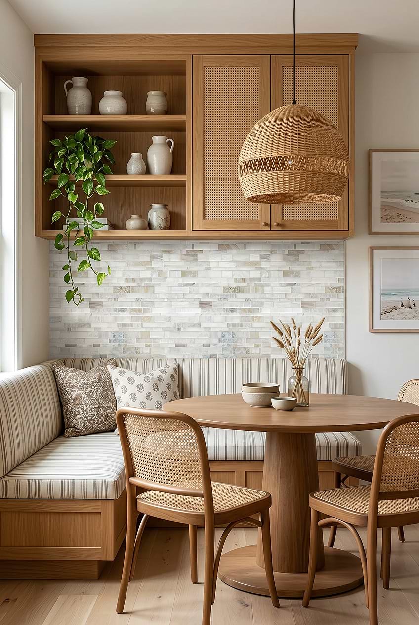 Beige Glass Artisan Breakfast Nook Tile BA7015 Beige Glass Artisan Breakfast Nook Tile BA7015