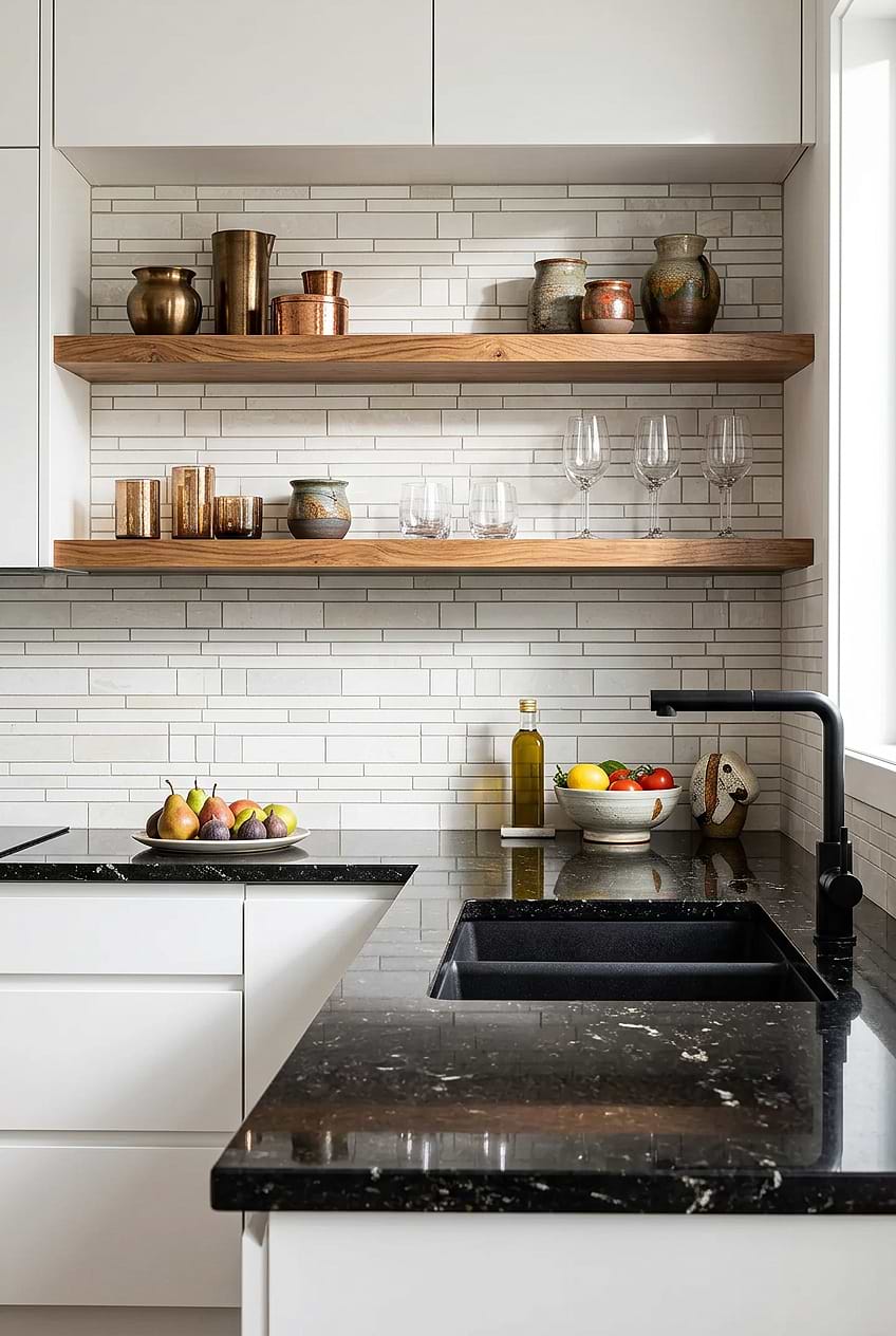 Beige Marble Subway Mosaic Kitchen Tile BA1095