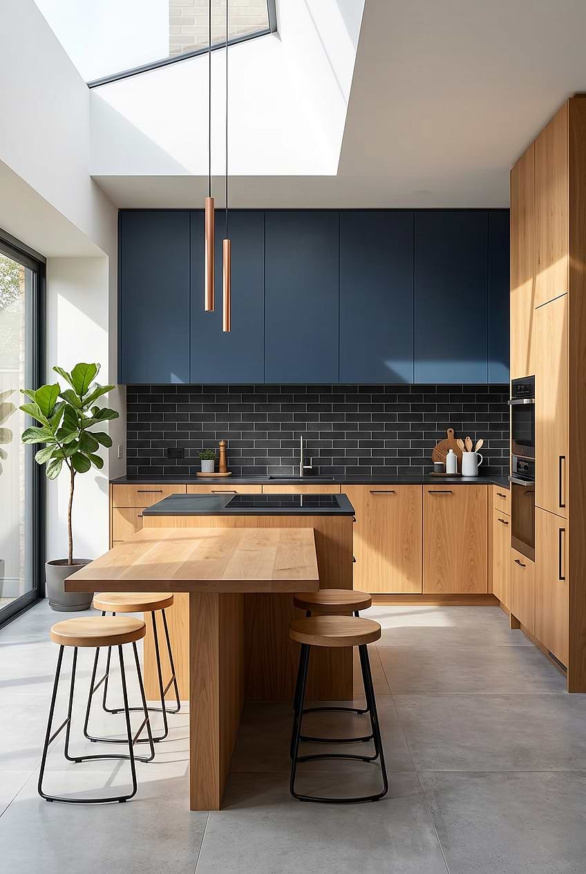 Black Dark Gray Slate Subway Backsplash BA1070