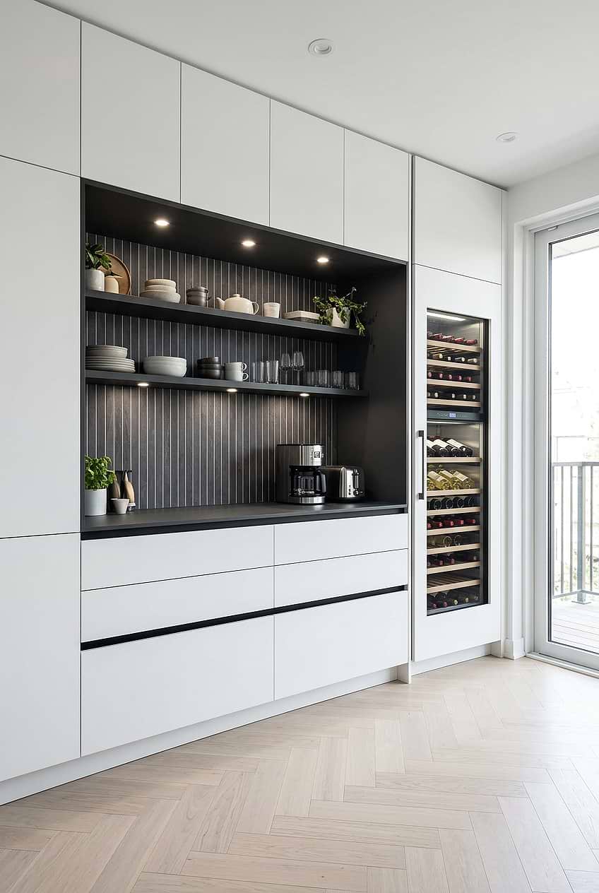 Black Slate Modern Coffee Bar Tile BA1081