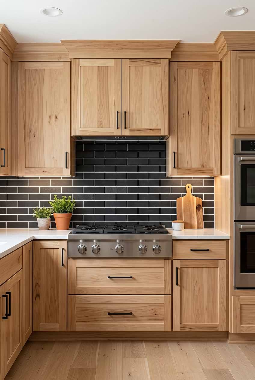 Black Slate Subway Kitchen Backsplash BA1070