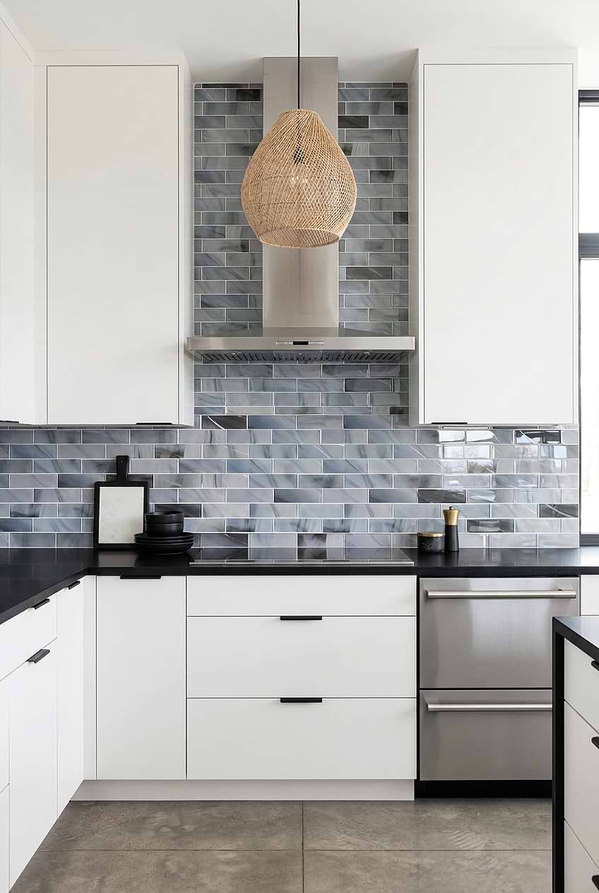 Blue Gray Glass Subway Backsplash BA8010 Blue Gray Glass Subway Backsplash BA8010
