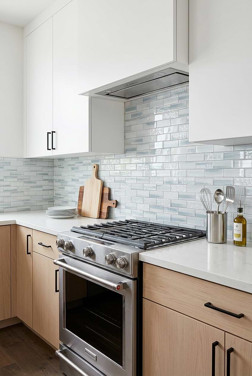 Blue Textured Glass Subway Backsplash BA5507 LOT A