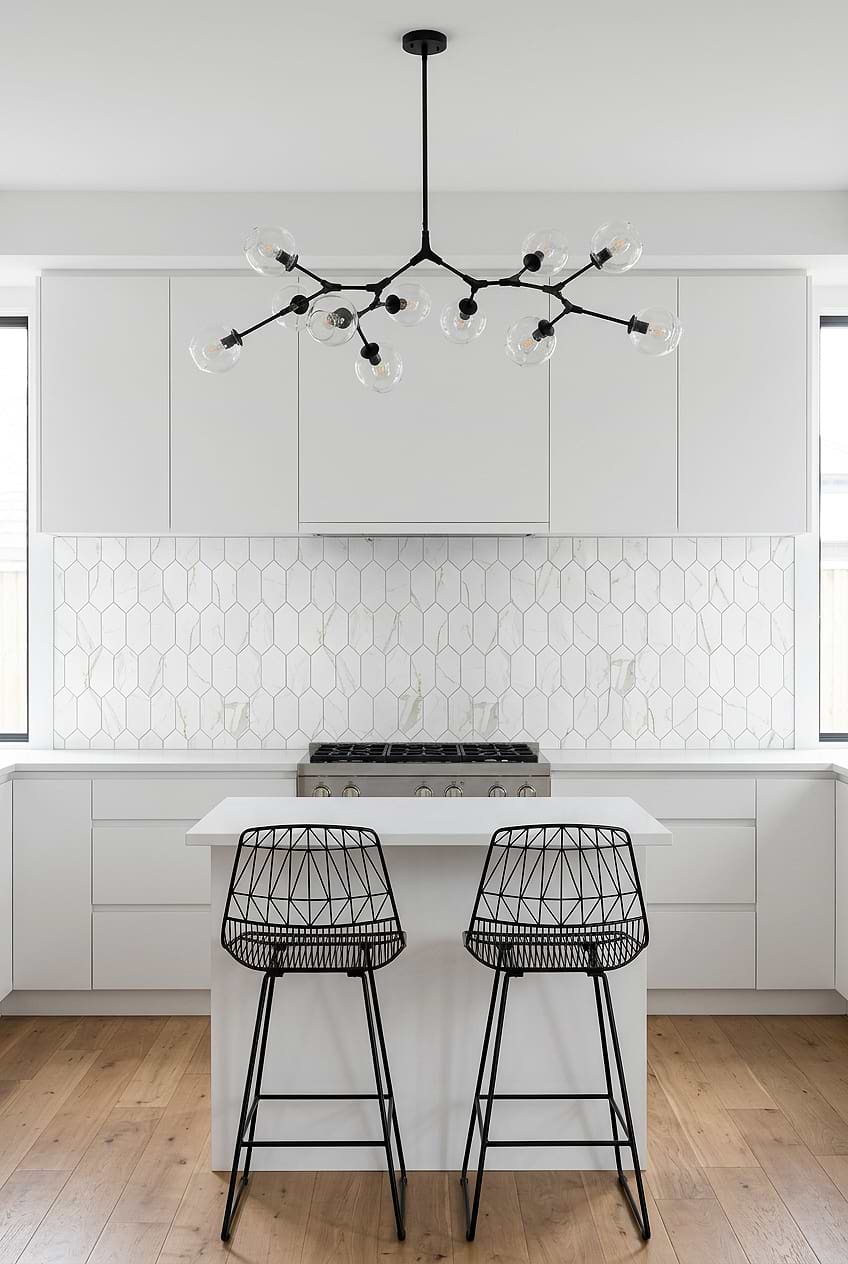 Calacatta Gold Glass Mosaic Backsplash BA6702