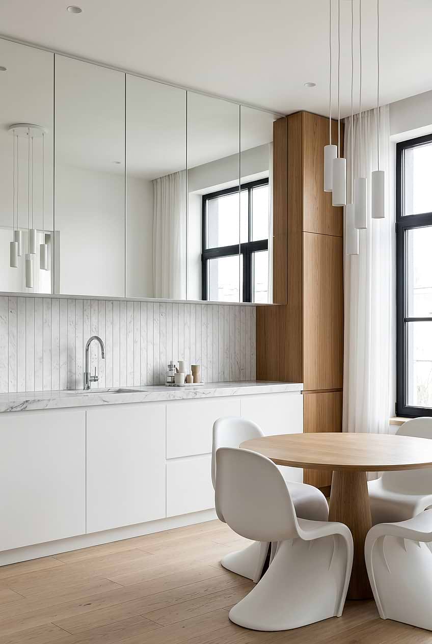 Carrara Gray Marble Vertical Kitchen Tile BA1077