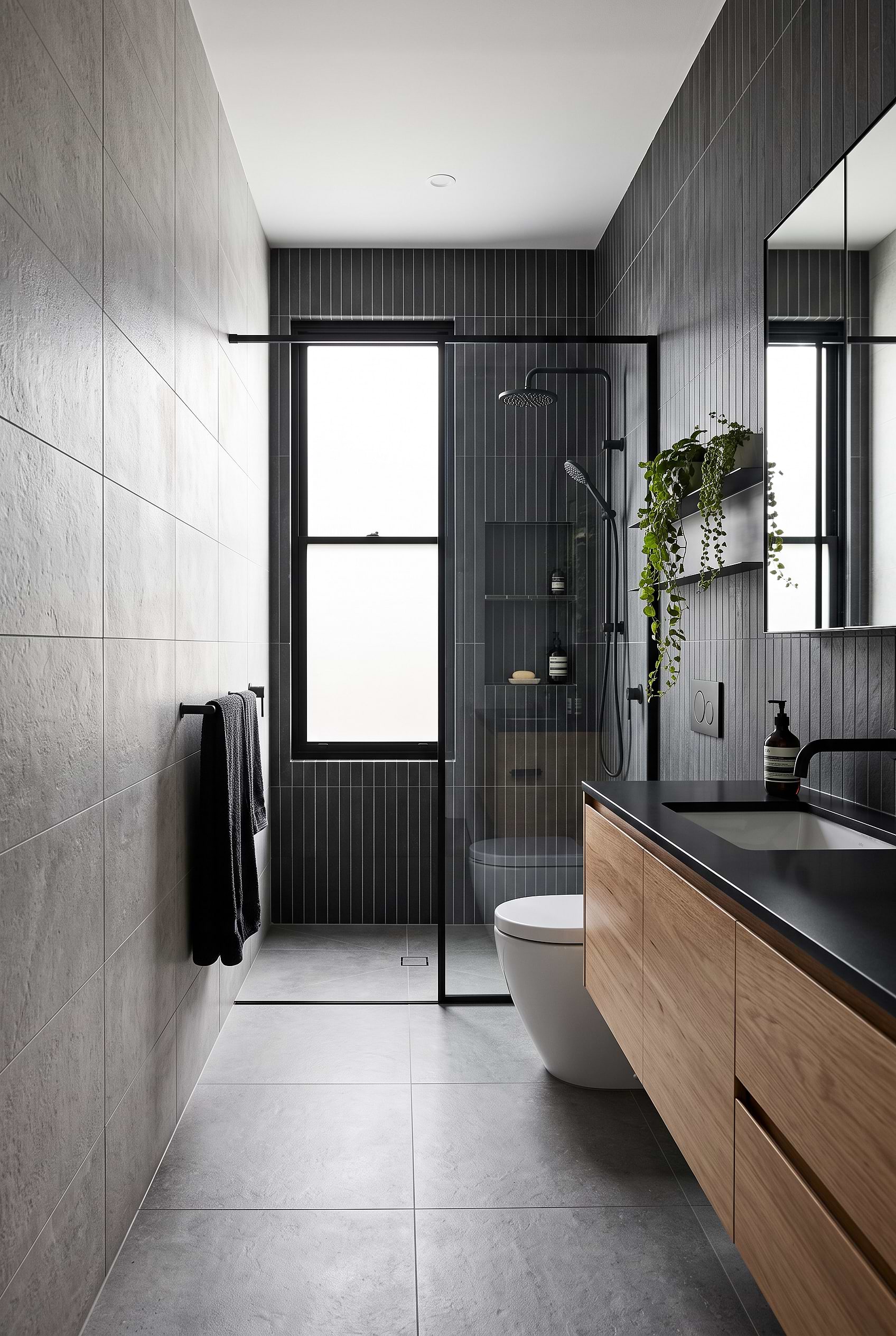 Dark Gray Slate Black Bathroom Walls BA1081 Dark Gray Slate Black Bathroom Walls BA1081