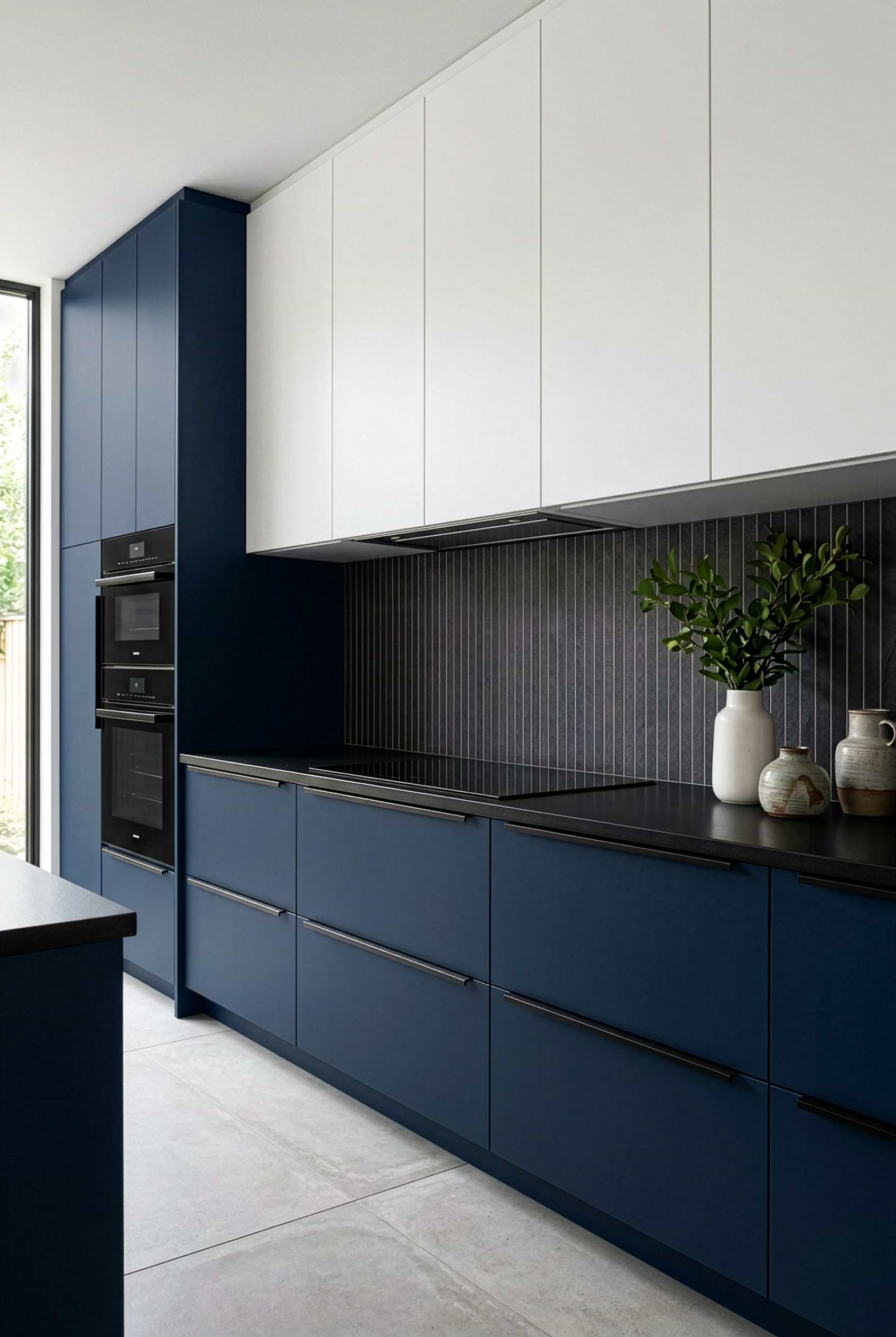 Dark Gray Slate Modern Kitchen Tile BA1081