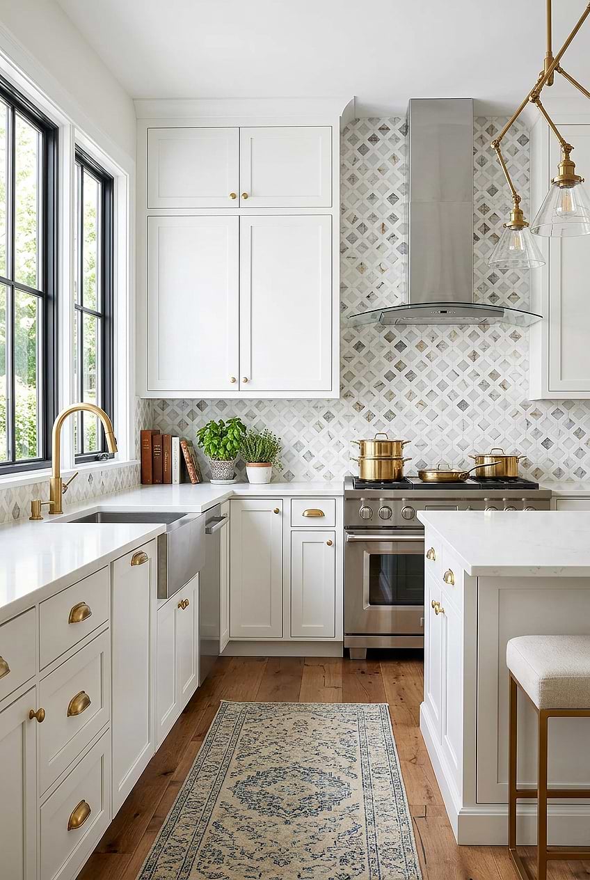 Geometric Marble Diamond Kitchen Backsplash Tile BA6313 Geometric Marble Diamond Kitchen Backsplash Tile BA6313