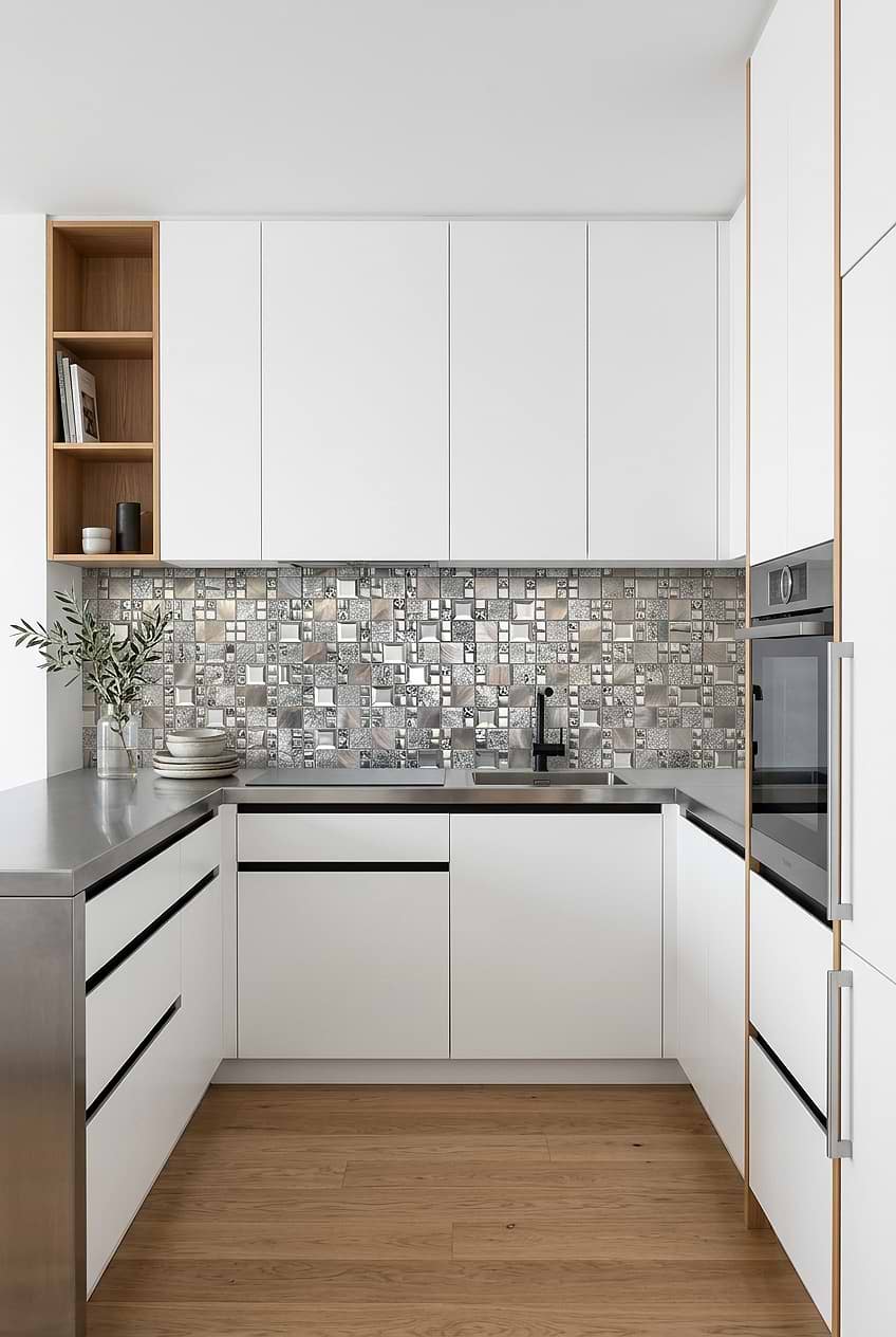 Gray Metal Mosaic Backsplash Tile BA62010
