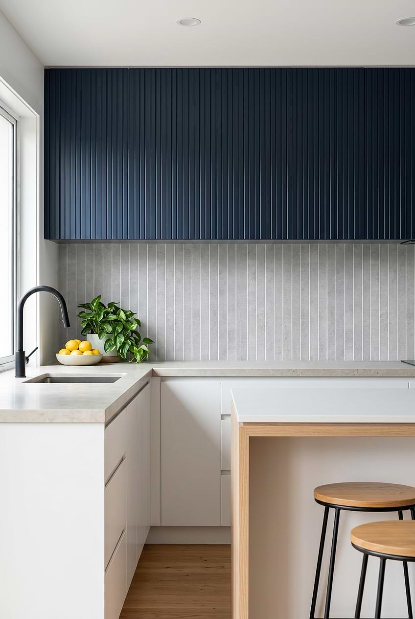 Gray Porcelain Vertical Modern Kitchen Tile BA4503