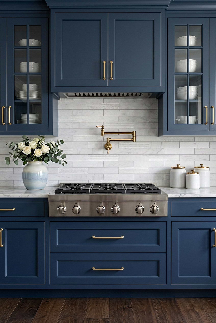 Large White Marble Subway Kitchen Backsplash BA8035