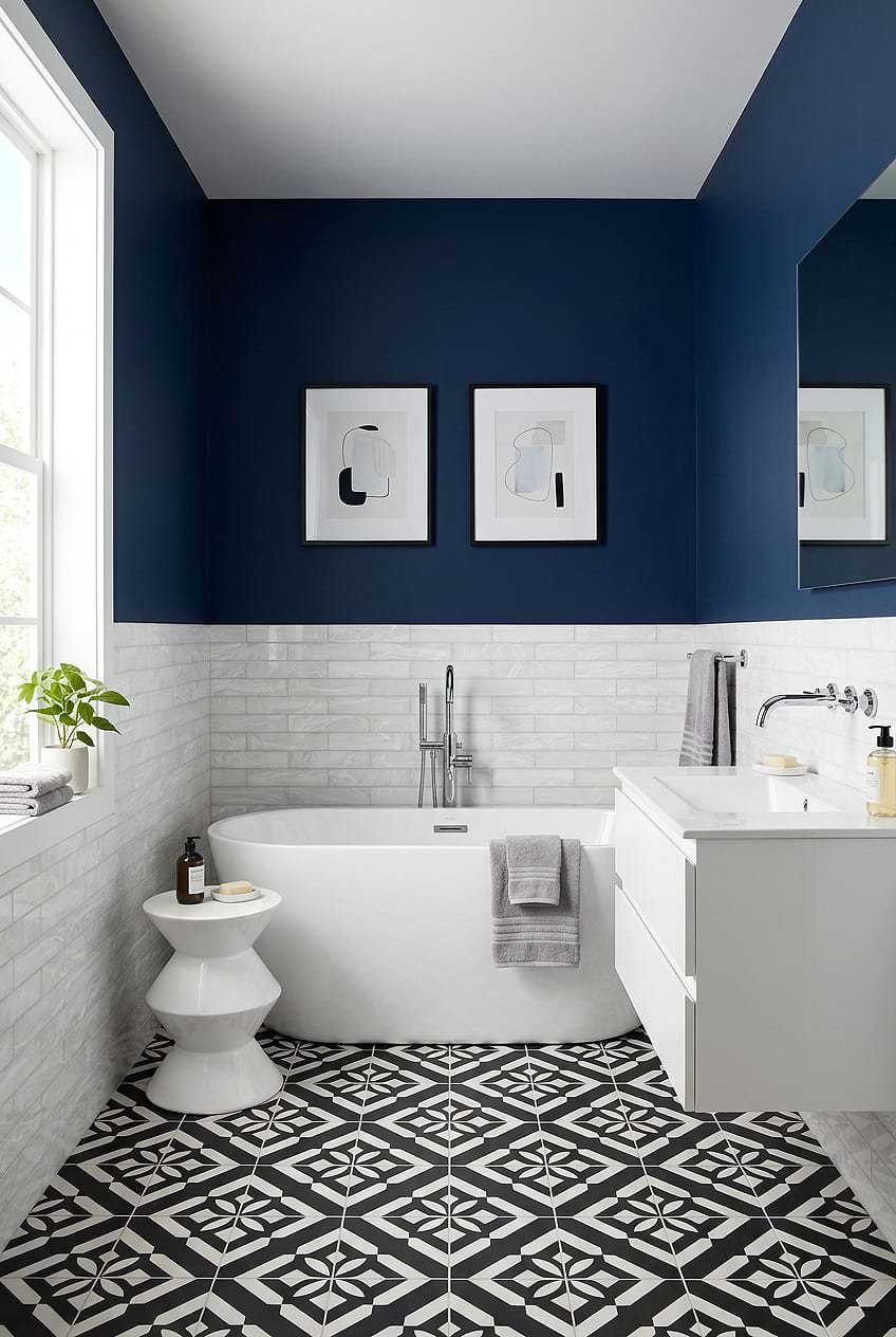 Milky White Glass Bathroom Tile BA6707