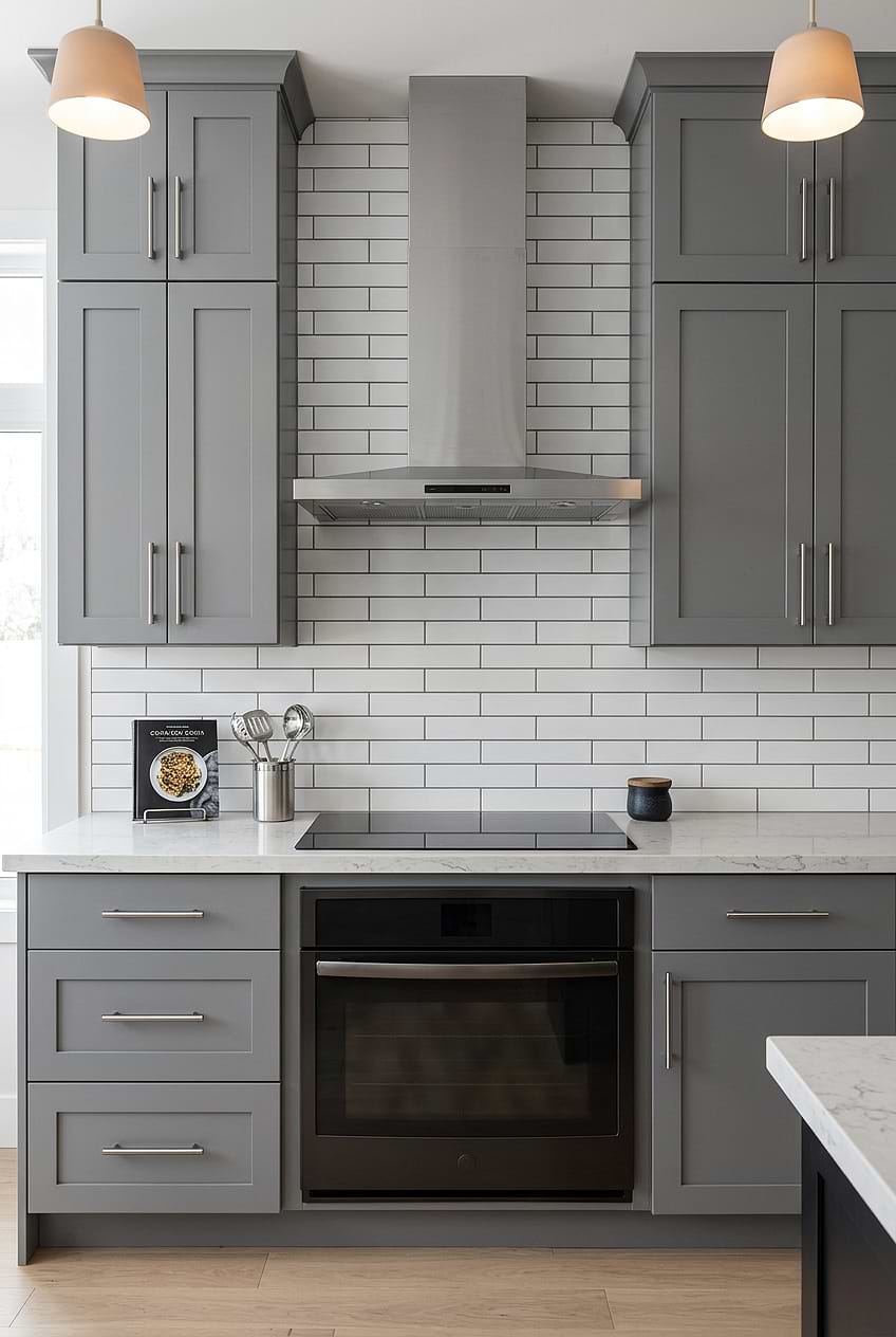 Modern White Marble Subway Tile Backsplash BA6306