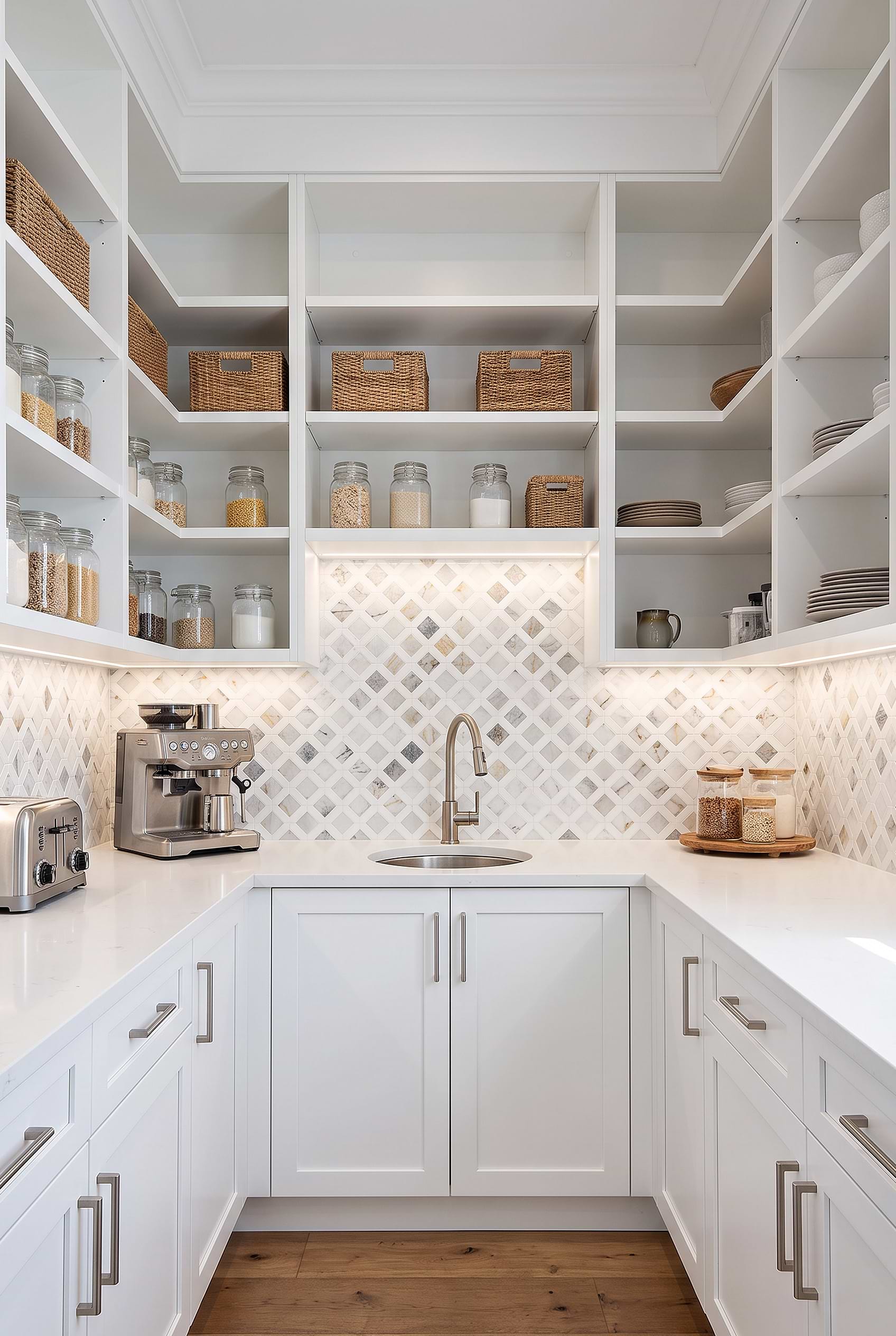 Multi Color Marble Diamond Pantry BA6313