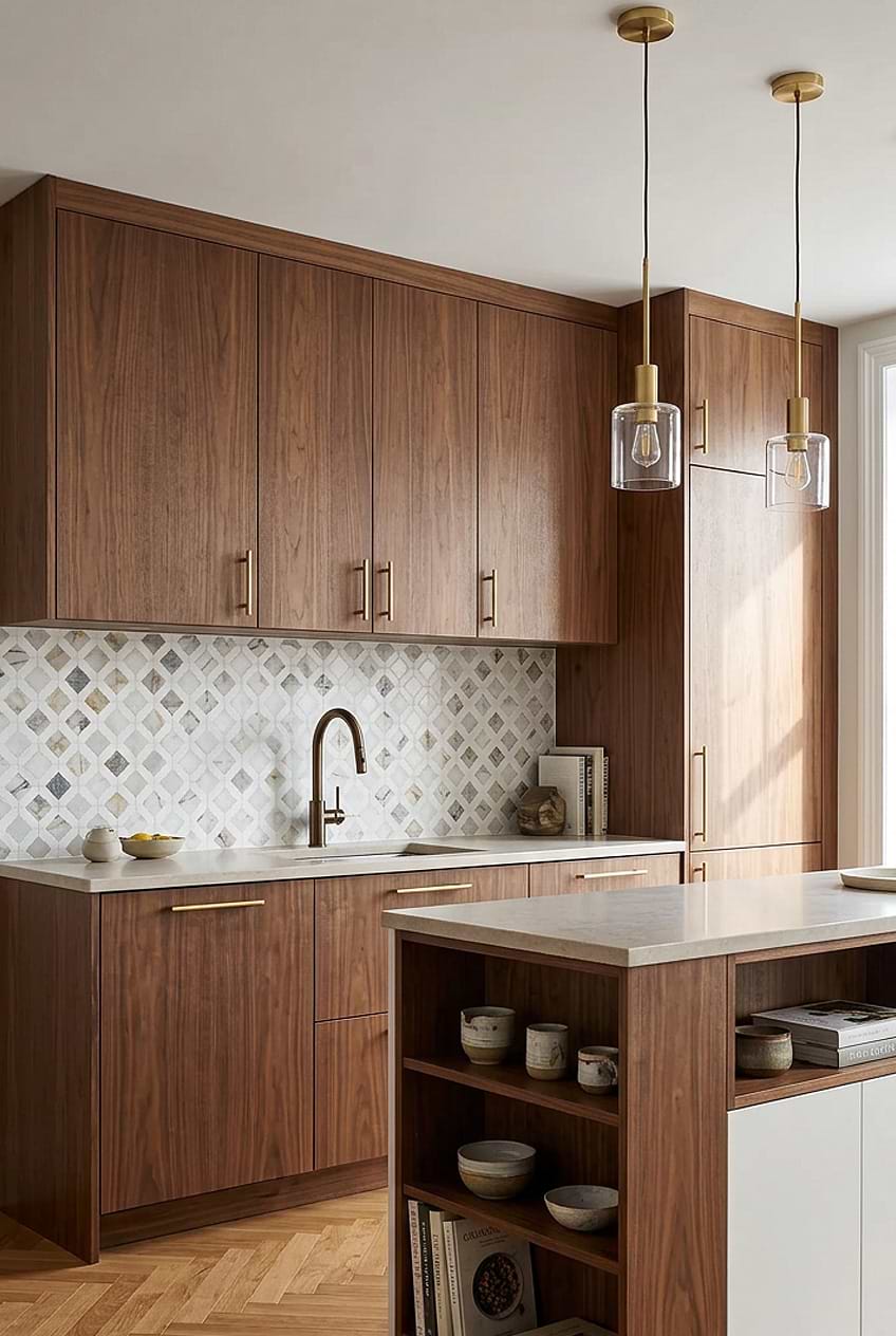 Multicolor Marble Diamond Kitchen Backsplash BA6313
