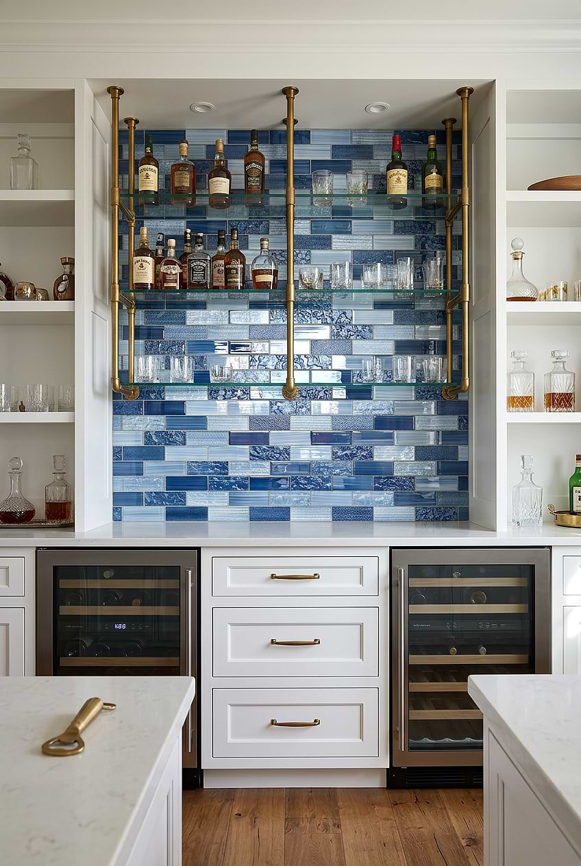 Pacific Blue Glass Bar Backsplash BA5530 blog