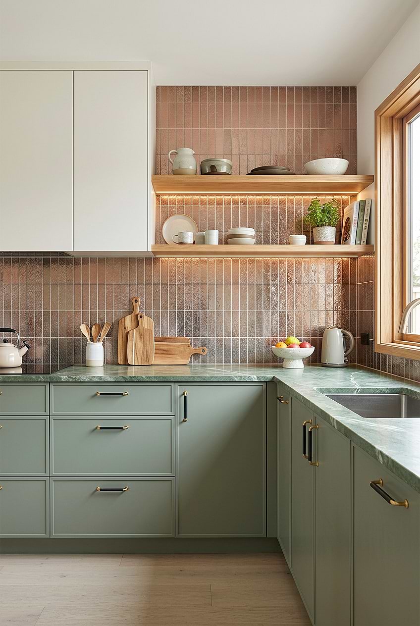 Rose Gold Metallic Vertical Tile BA6206