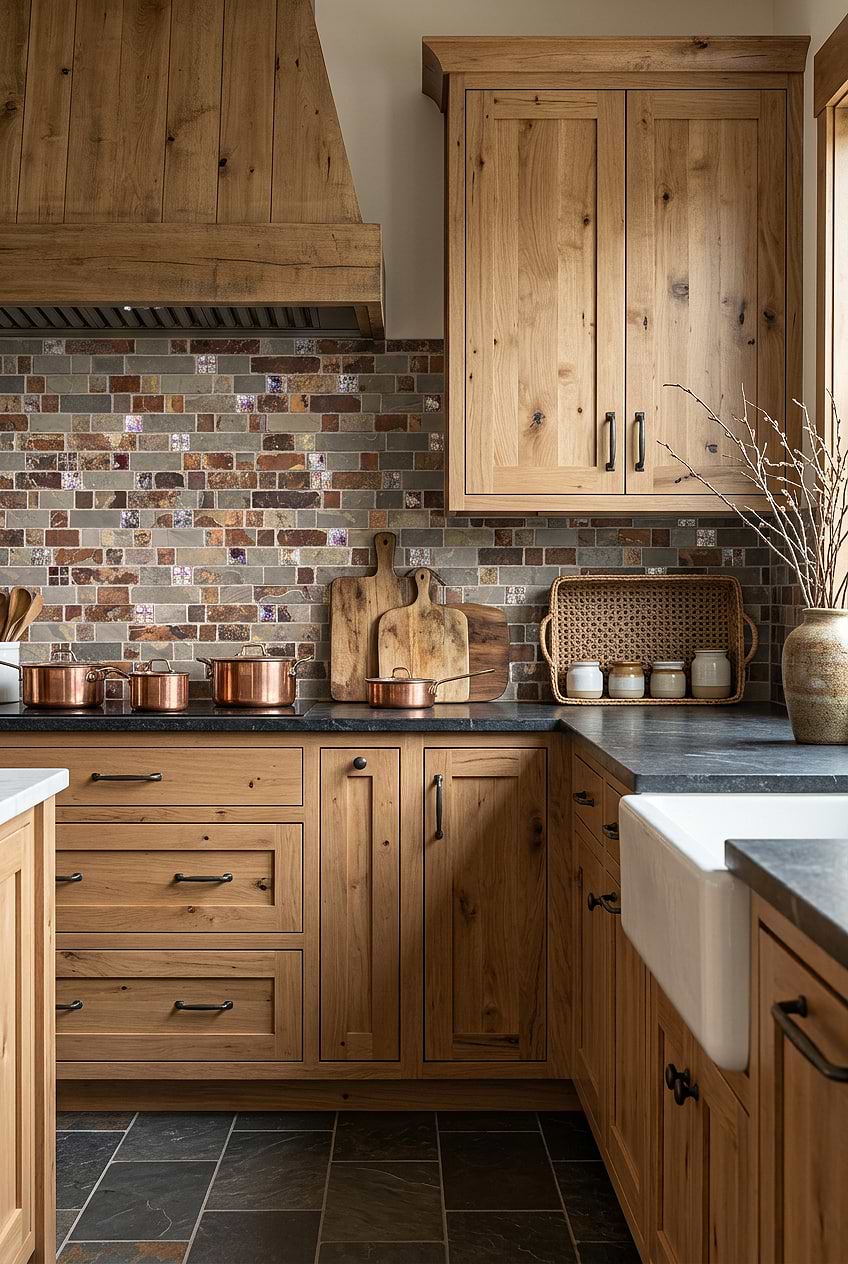 Rustic Slate Glass Kitchen Backsplash BA1026 Rustic Slate Glass Kitchen Backsplash BA1026