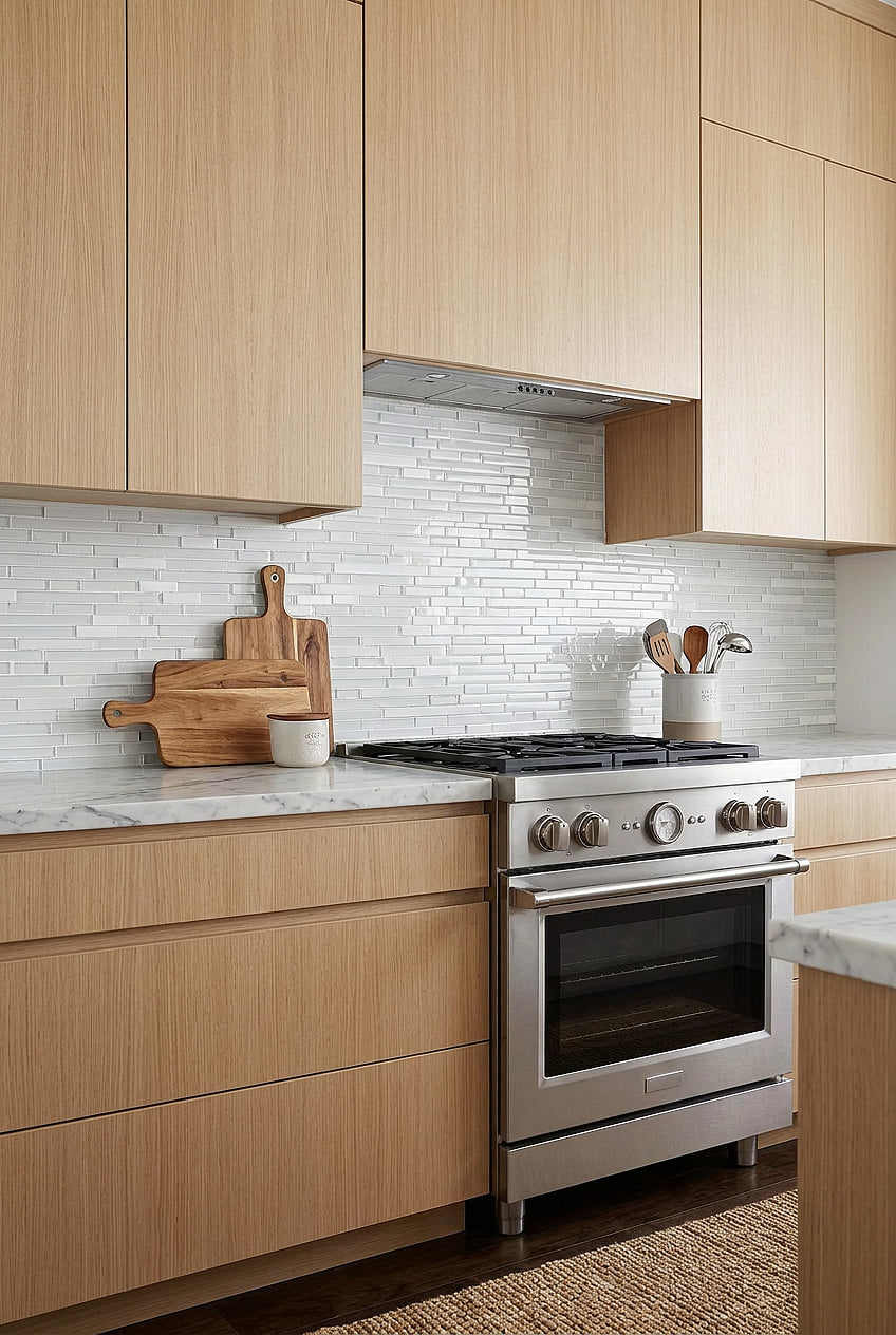 White Glass Marble Backsplash Wood Cabinets BA1012 White Glass Marble Backsplash Wood Cabinets BA1012