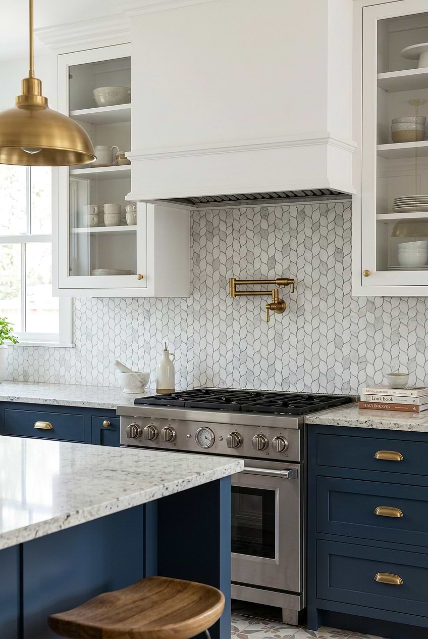 White Gray Marble Leaf Mosaic Backsplash BA6316 White Gray Marble Leaf Mosaic Backsplash BA6316