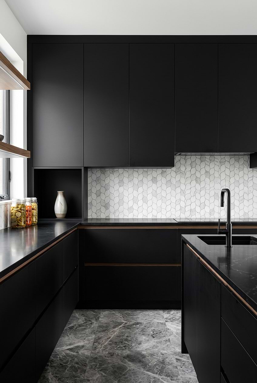 White Gray Marble Leaf Mosaic Tile BA6316