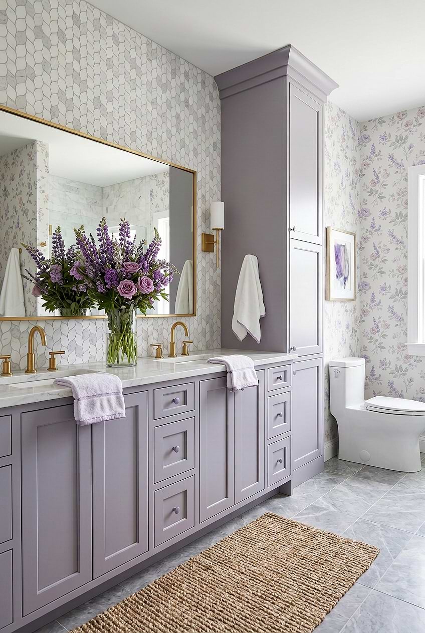 White Marble Leaf Mosaic Bathroom Backsplash BA6316