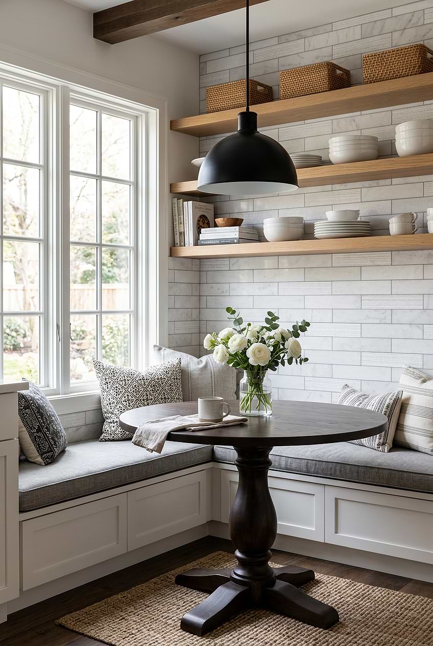 White Marble Subway Breakfast Nook Tile BA8035 White Marble Subway Breakfast Nook Tile BA8035