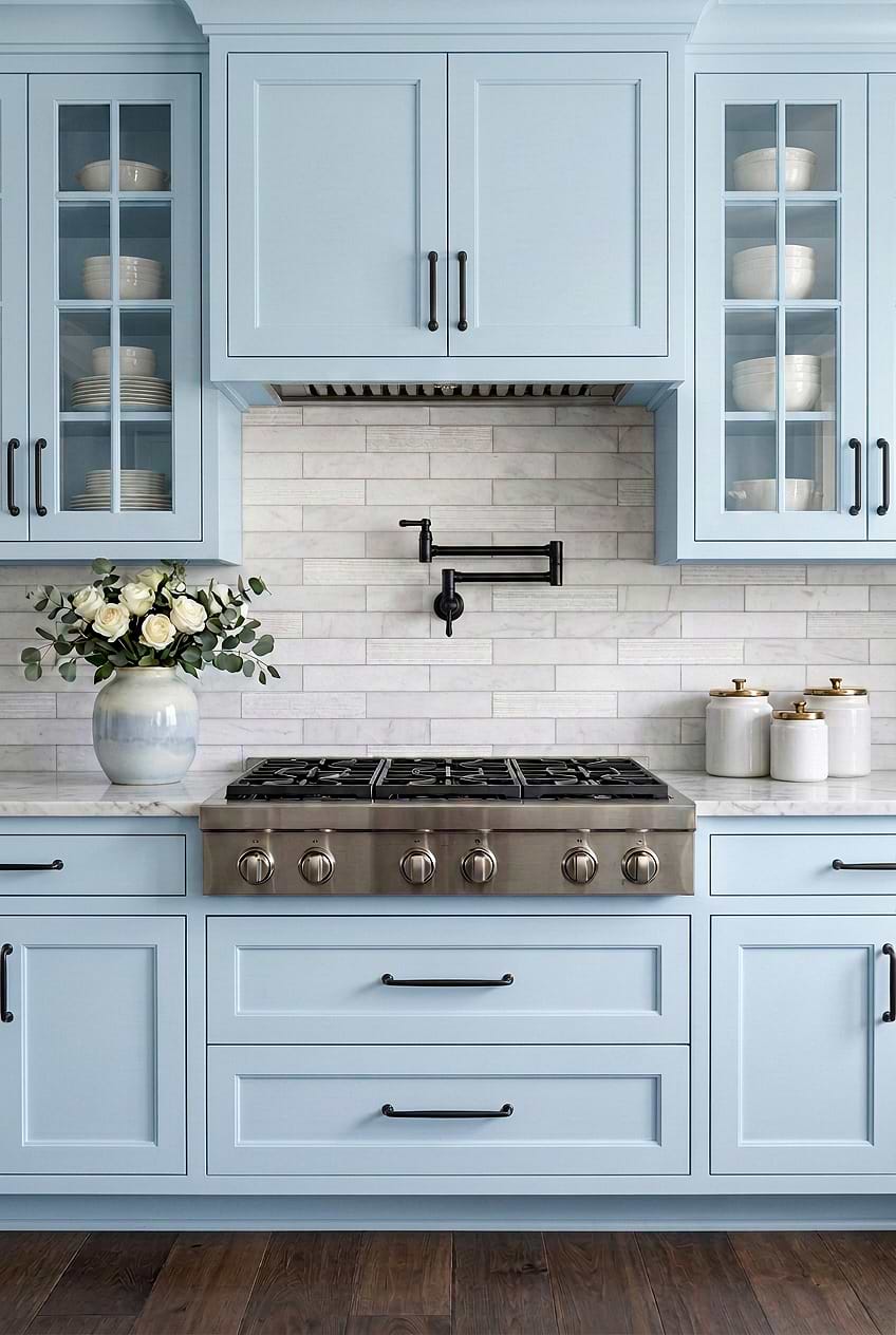 White Marble Subway Kitchen Backsplash BA8035