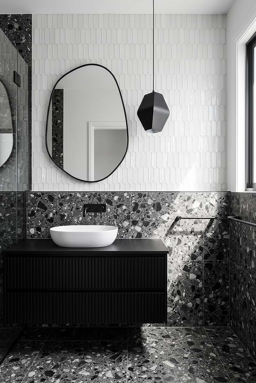 White Pearl Glass Picket Bathroom Tile BA6701 White Pearl Glass Picket Bathroom Tile BA6701