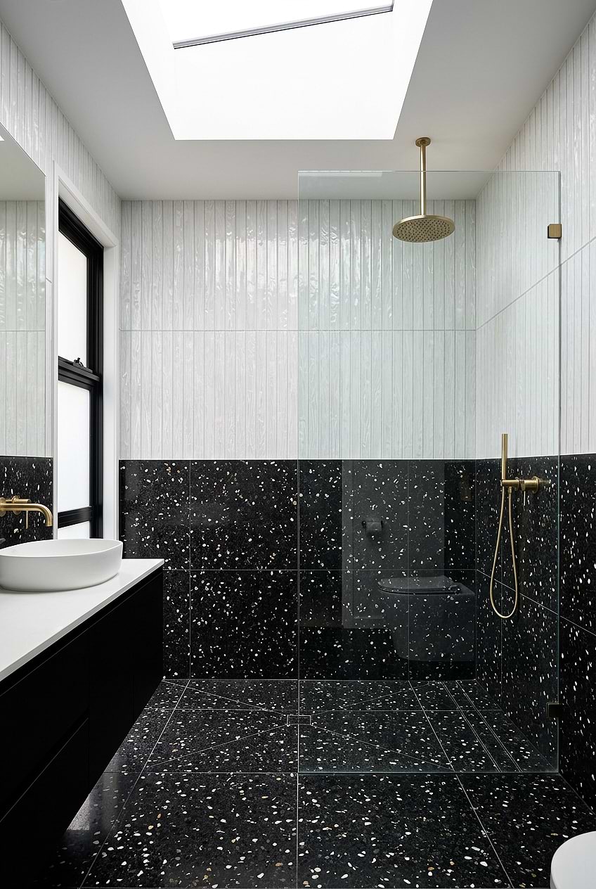 White Shell Glass Tile for Black Bathroom BA8023 White Shell Glass Tile for Black Bathroom BA8023