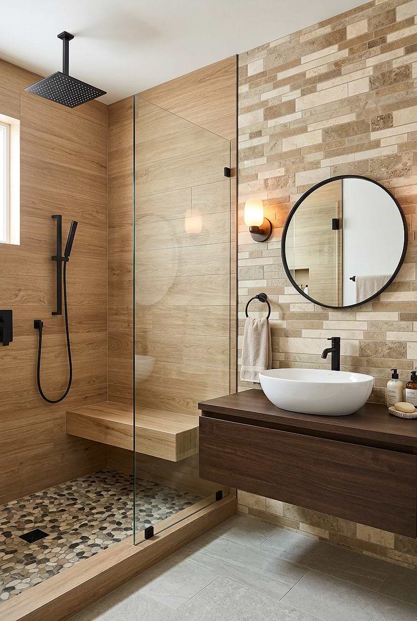 Beige Travertine Subway Mosaic Bathroom Tile BA1024 Beige Travertine Subway Mosaic Bathroom Tile BA1024