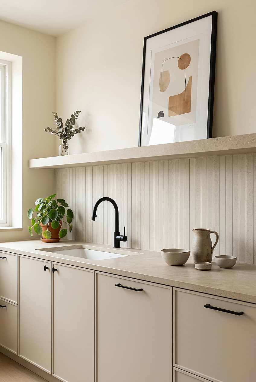 Beige Vertical Porcelain Mosaic Kitchen Backsplash Tile BA4501 Beige Vertical Porcelain Mosaic Kitchen Backsplash Tile BA4501