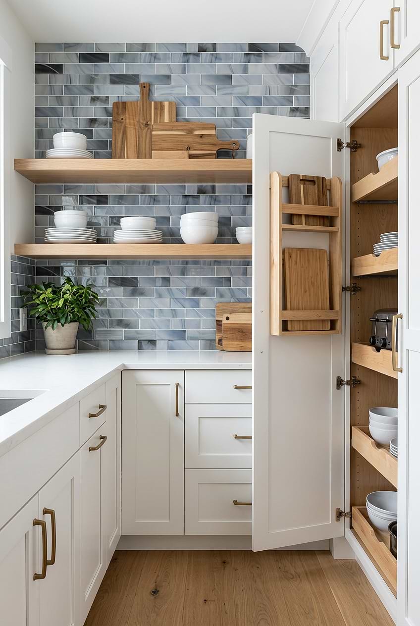 Blue Gray Glass Subway Kitchen Backsplash Tile BA8010