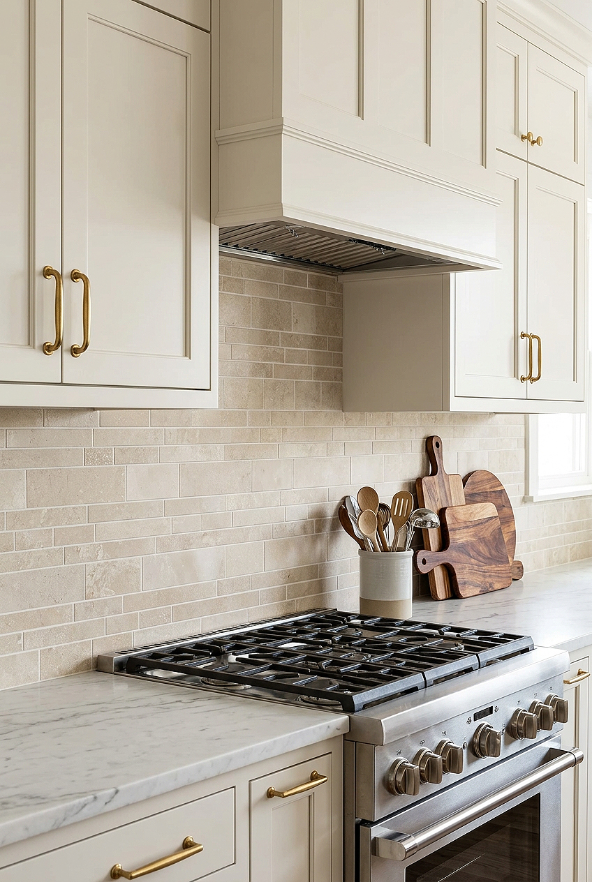 Cream Cabinets Ivory Travertine Subway Backsplash Tile BA1092 Cream Cabinets Ivory Travertine Subway Backsplash Tile BA1092