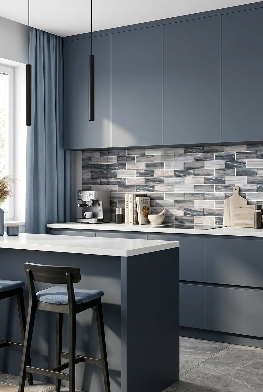 Glass Subway Kitchen Backsplash for Laminate Countertops BA8009